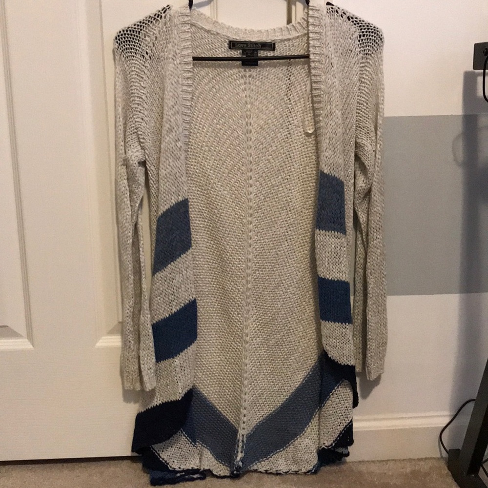 Tan and Blue Sweater